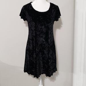 Victorias Secret Womens Velvet Mini Dress MED Christmas Event 90s Holidays Black